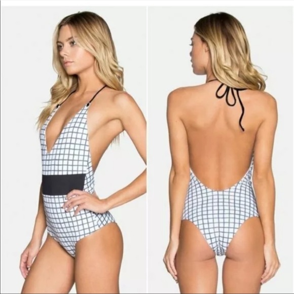 Tavik one piece grid swimsuit - Picture 1 of 5